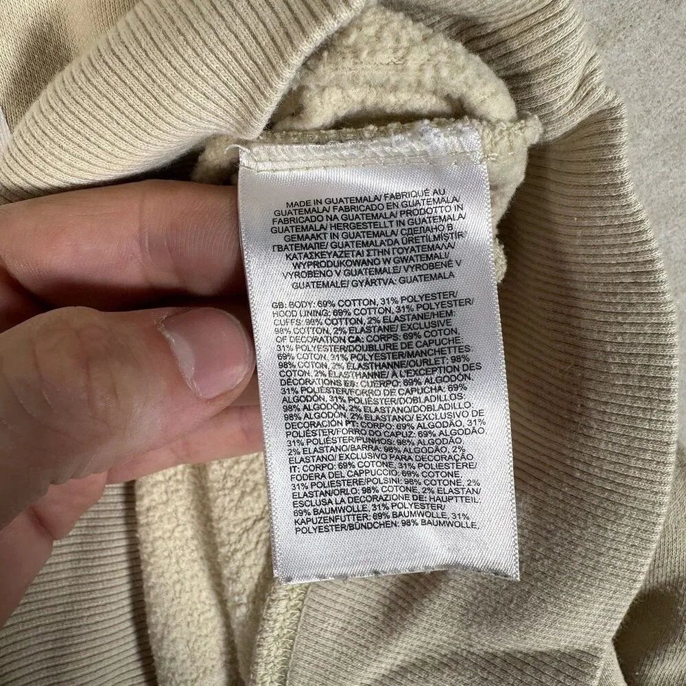 The North Face Hooded Sweatshirt Mens Extra Large XL Beige Outdoor Logo